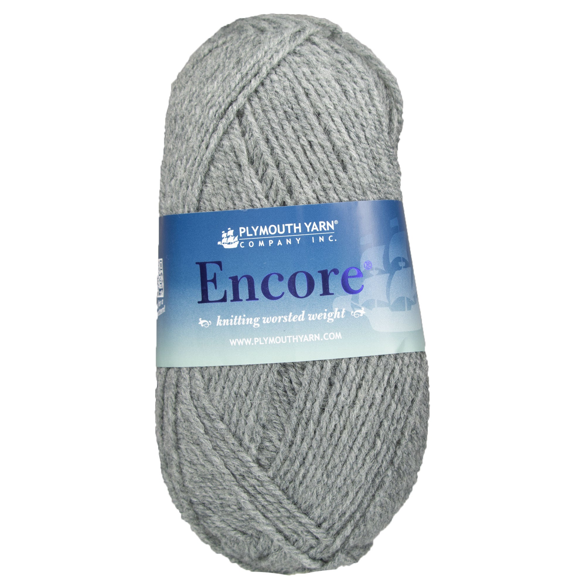 Plymouth Yarn Encore Worsted Yarn - 0194 Medium Grey - Zoom Image