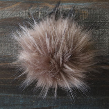 Jimmy Beans Wool Faux Fur Pom Poms - Mink - Zoom Image