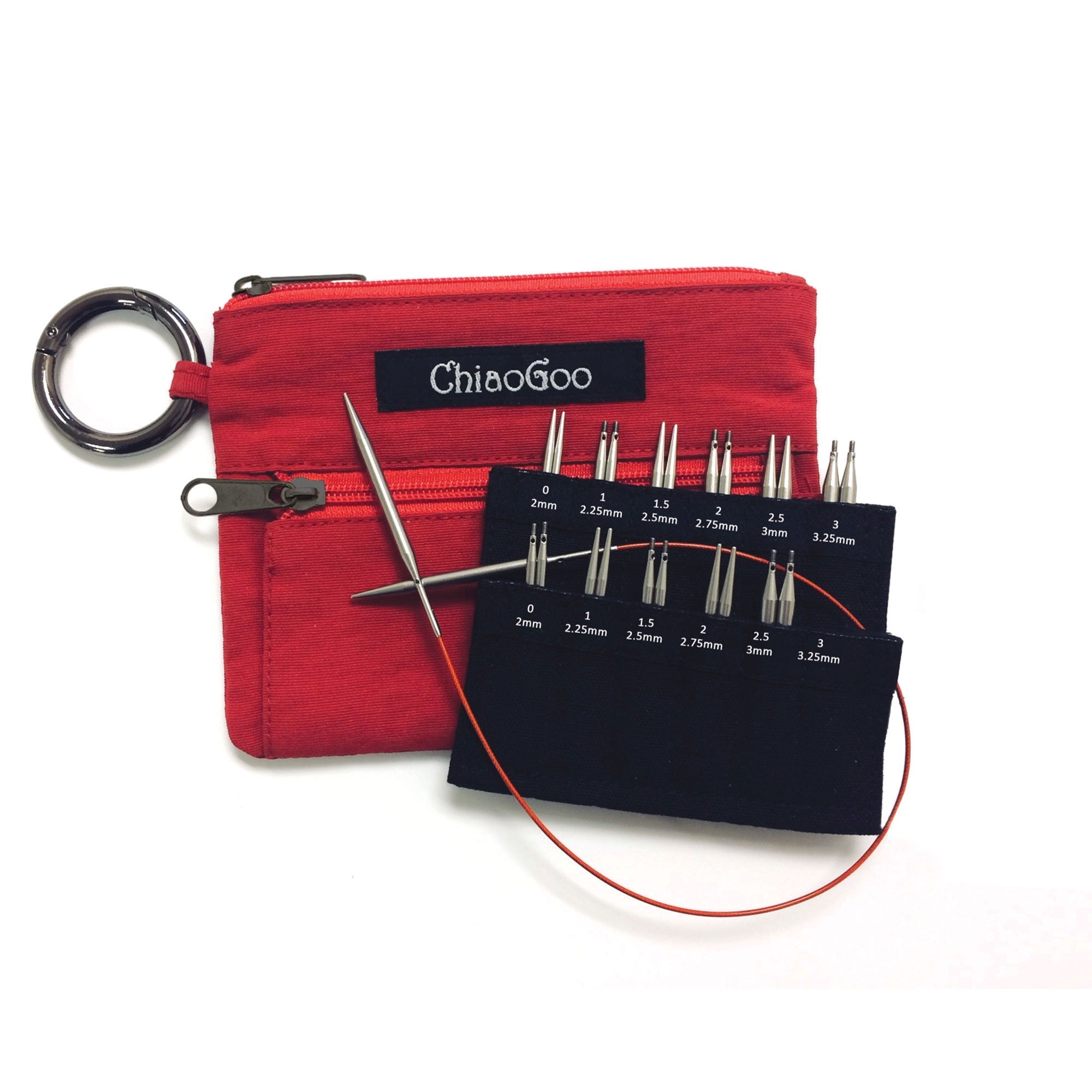 ChiaoGoo TWIST Red Lace Interchangeable Sets - 2"/3" Shorties - Mini (US 0 - US 3) - Zoom Image
