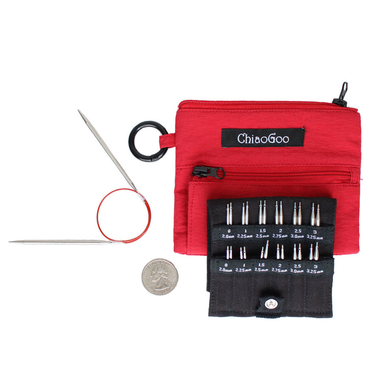 ChiaoGoo TWIST Red Lace Interchangeable Sets - 2"/3" Shorties - Mini (US 0 - US 3) - Zoom Image