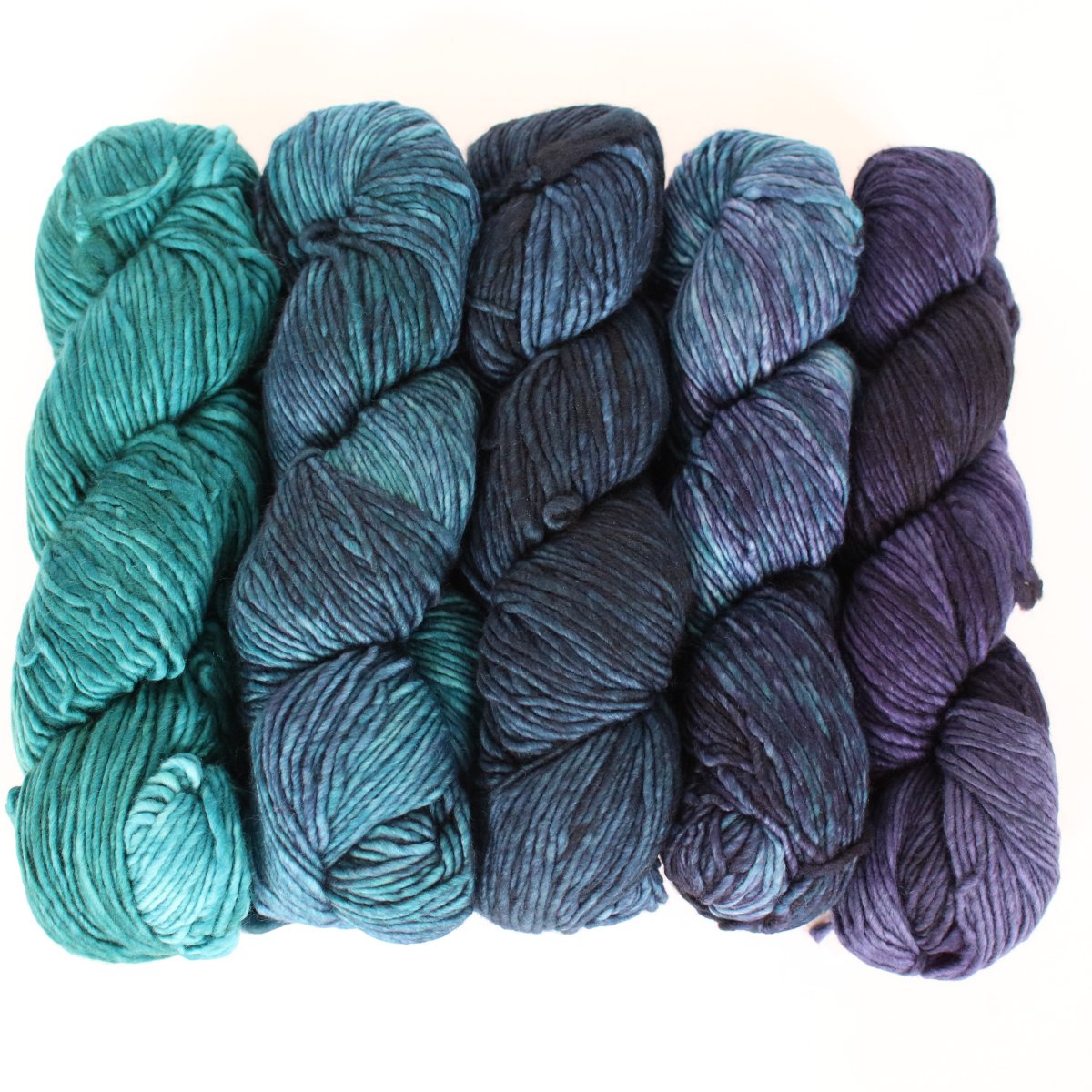 Malabrigo Worsted Merino Gradient Set Yarn - 702 Paris Teal - Extra Image