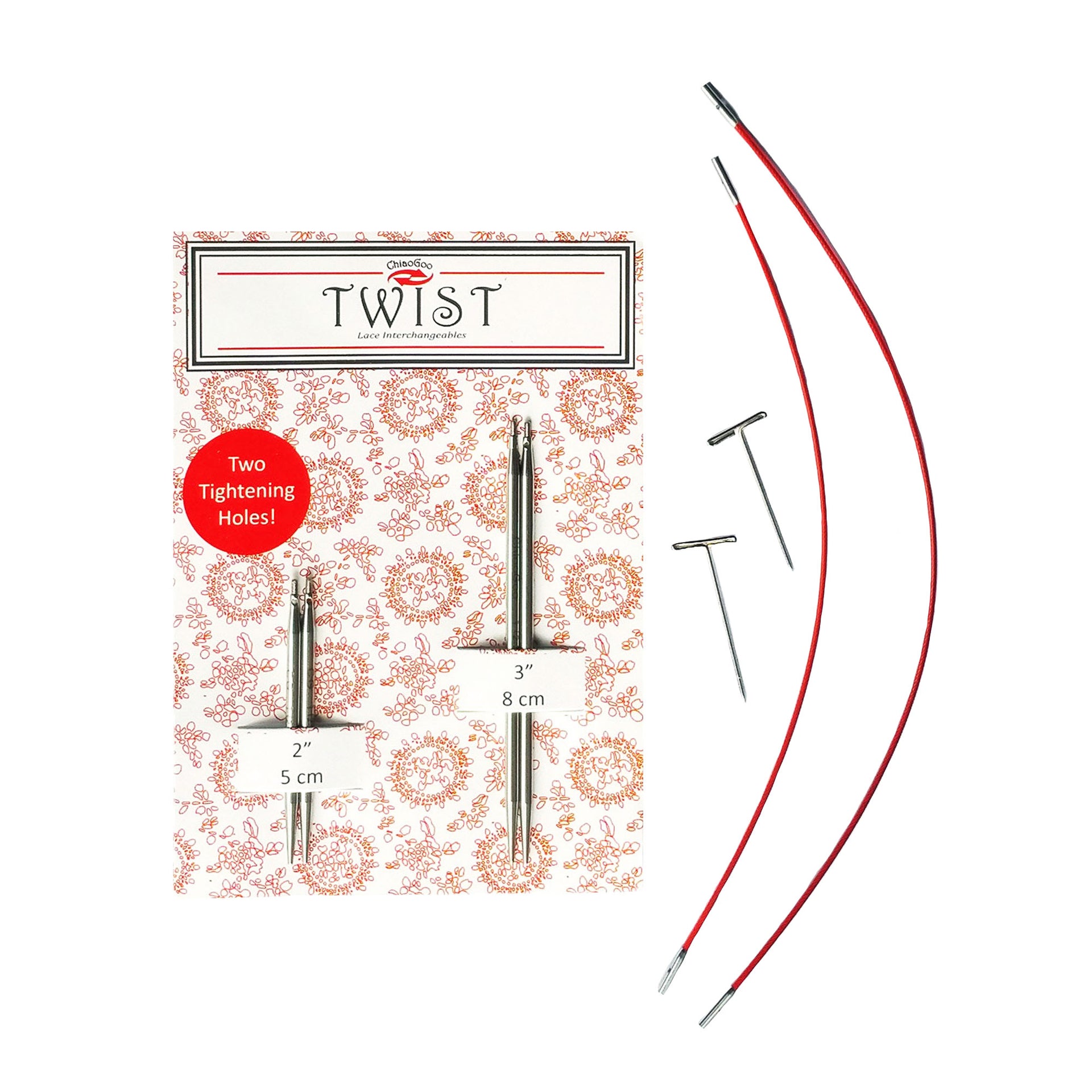 ChiaoGoo TWIST Interchangeable Short Tips Combo Pack Needles - US 2 (2.75mm) - Zoom Image