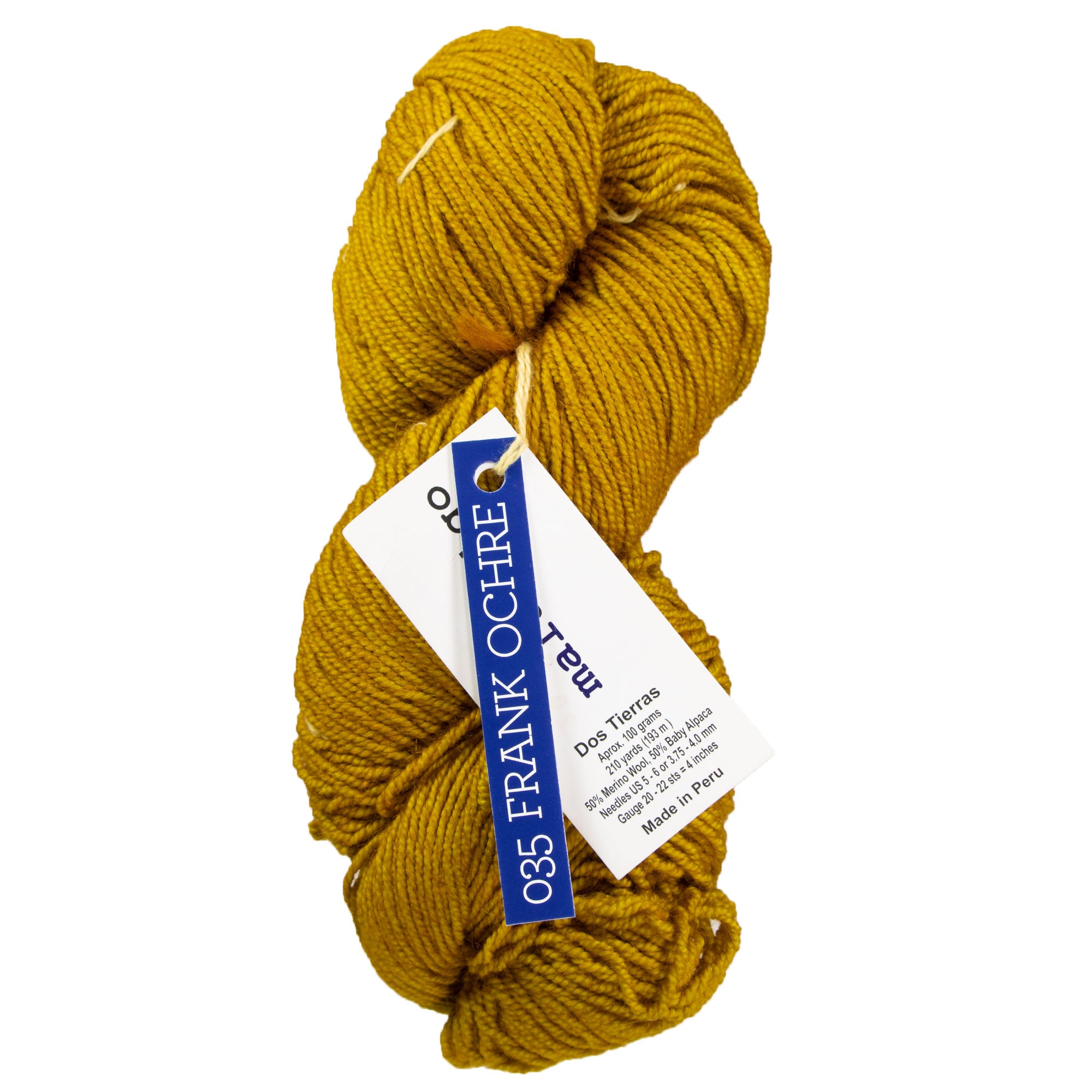 Malabrigo Dos Tierras Yarn - 035 Frank Ochre - Zoom Image