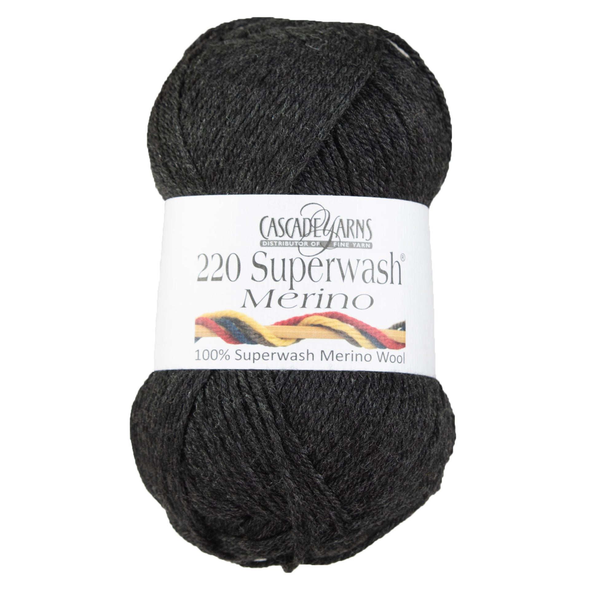 Cascade Yarns 220 Superwash Merino Yarn - 082 Jet - Zoom Image