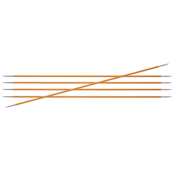 KnitPro Zing Double Pointed Needles - US 1 (2.25mm) - 6" Amber - Zoom Image