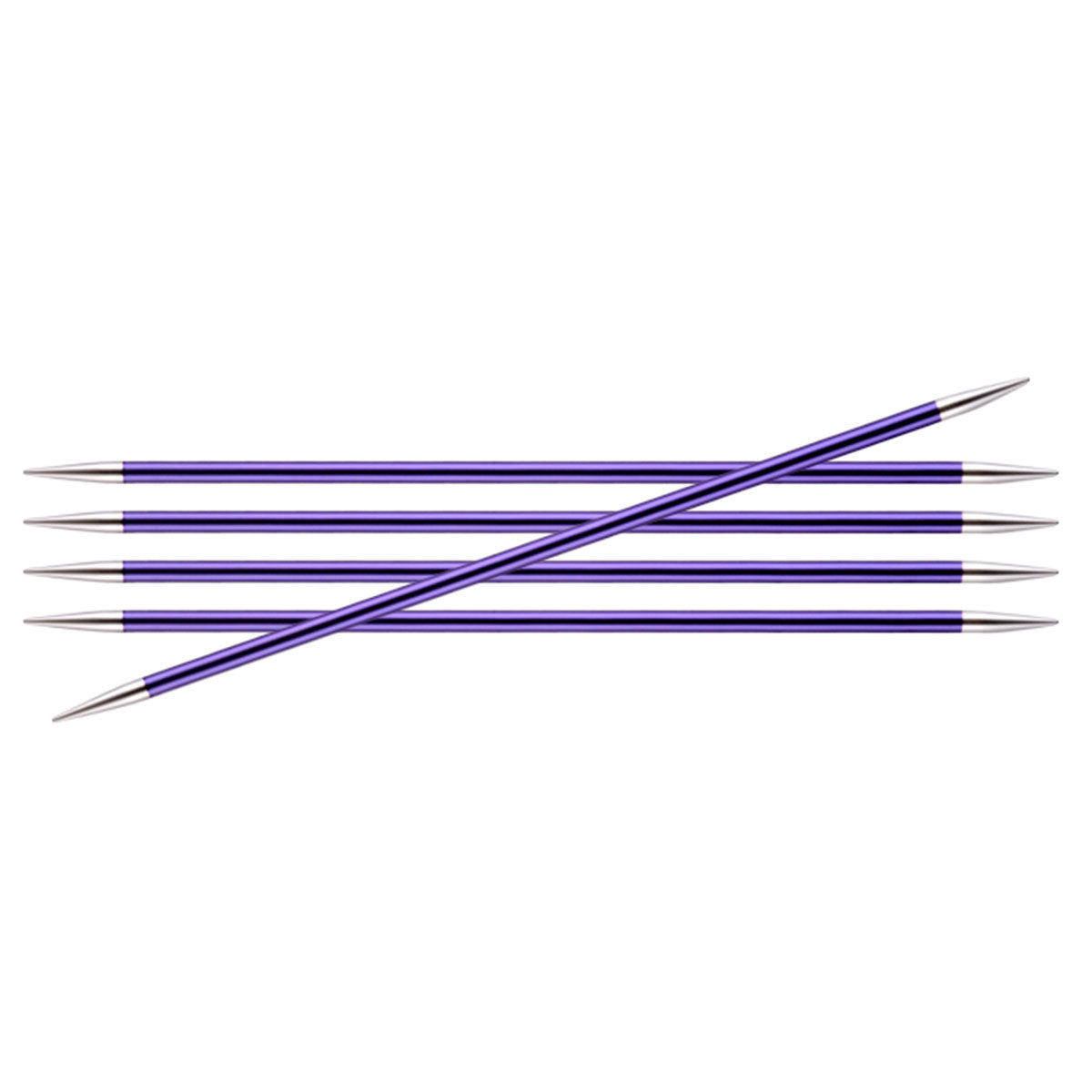 KnitPro Zing Double Pointed Needles - US 5 (3.75mm) - 6" Amethyst - Extra Image