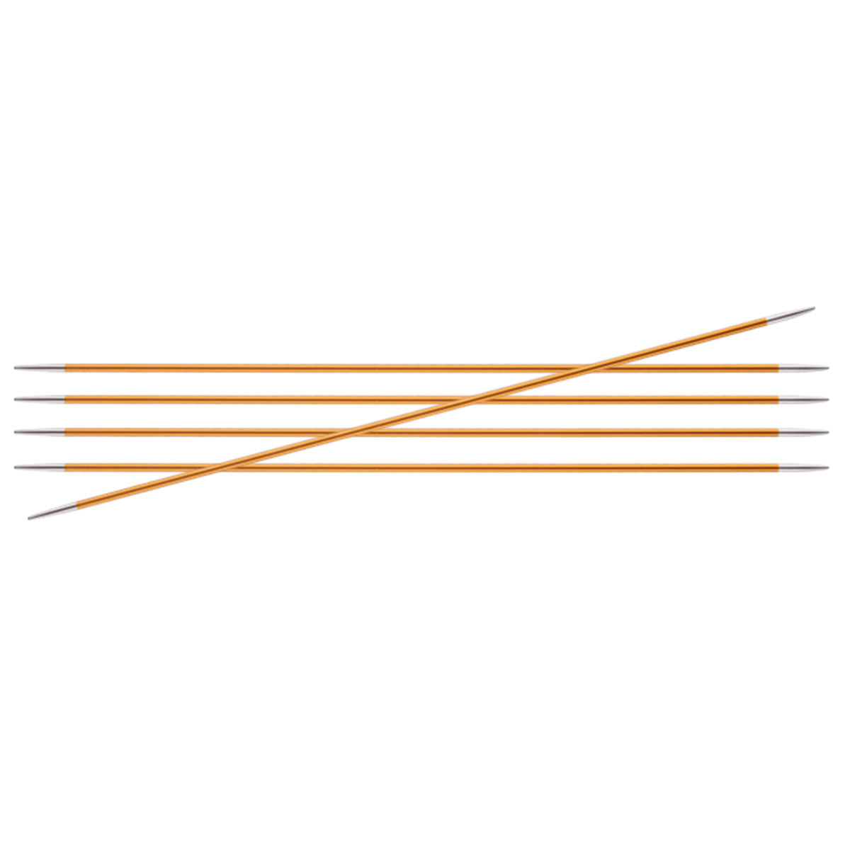 KnitPro Zing Double Pointed Needles - US 1 (2.25mm) - 8" Amber - Extra Image