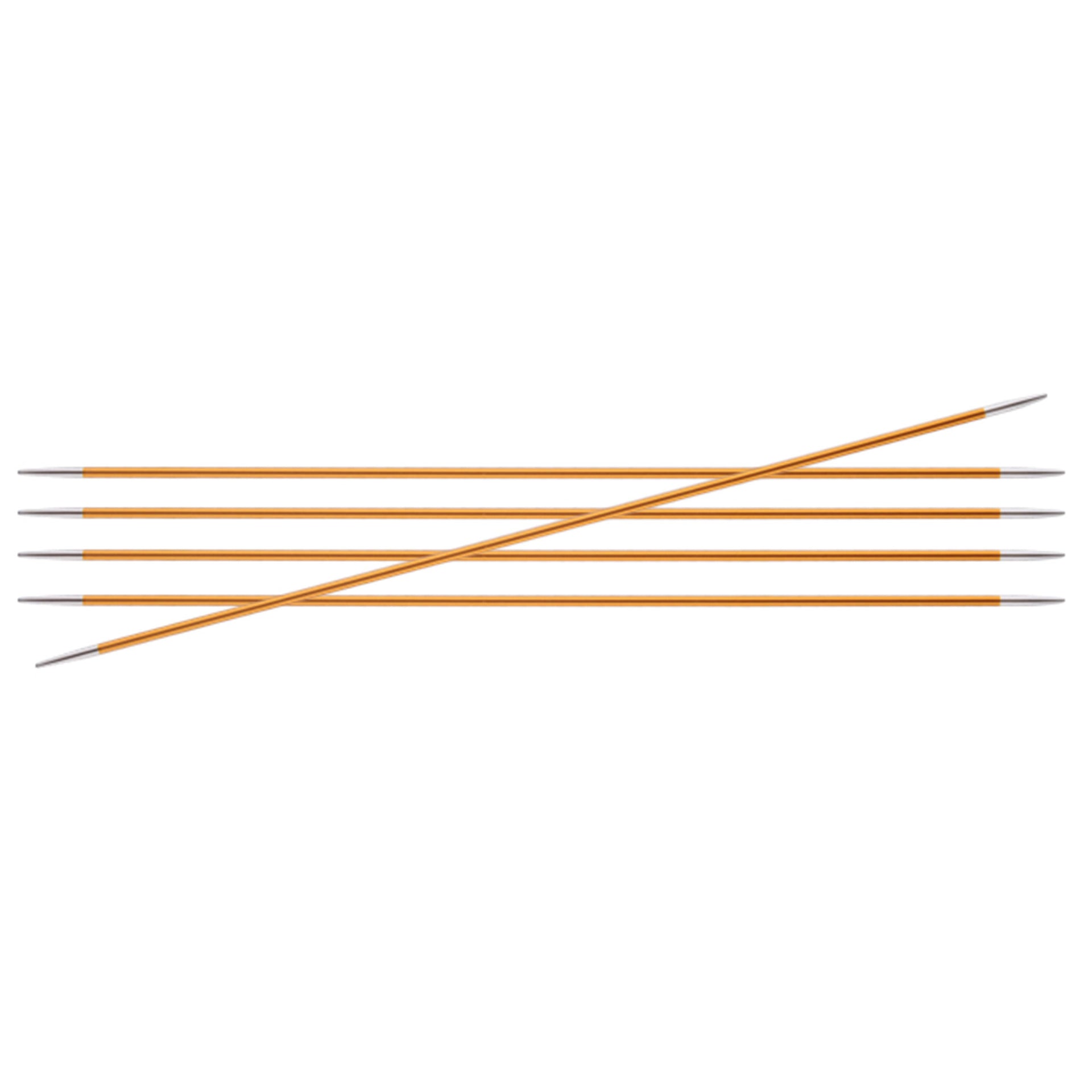 KnitPro Zing Double Pointed Needles - US 1 (2.25mm) - 8" Amber - Zoom Image