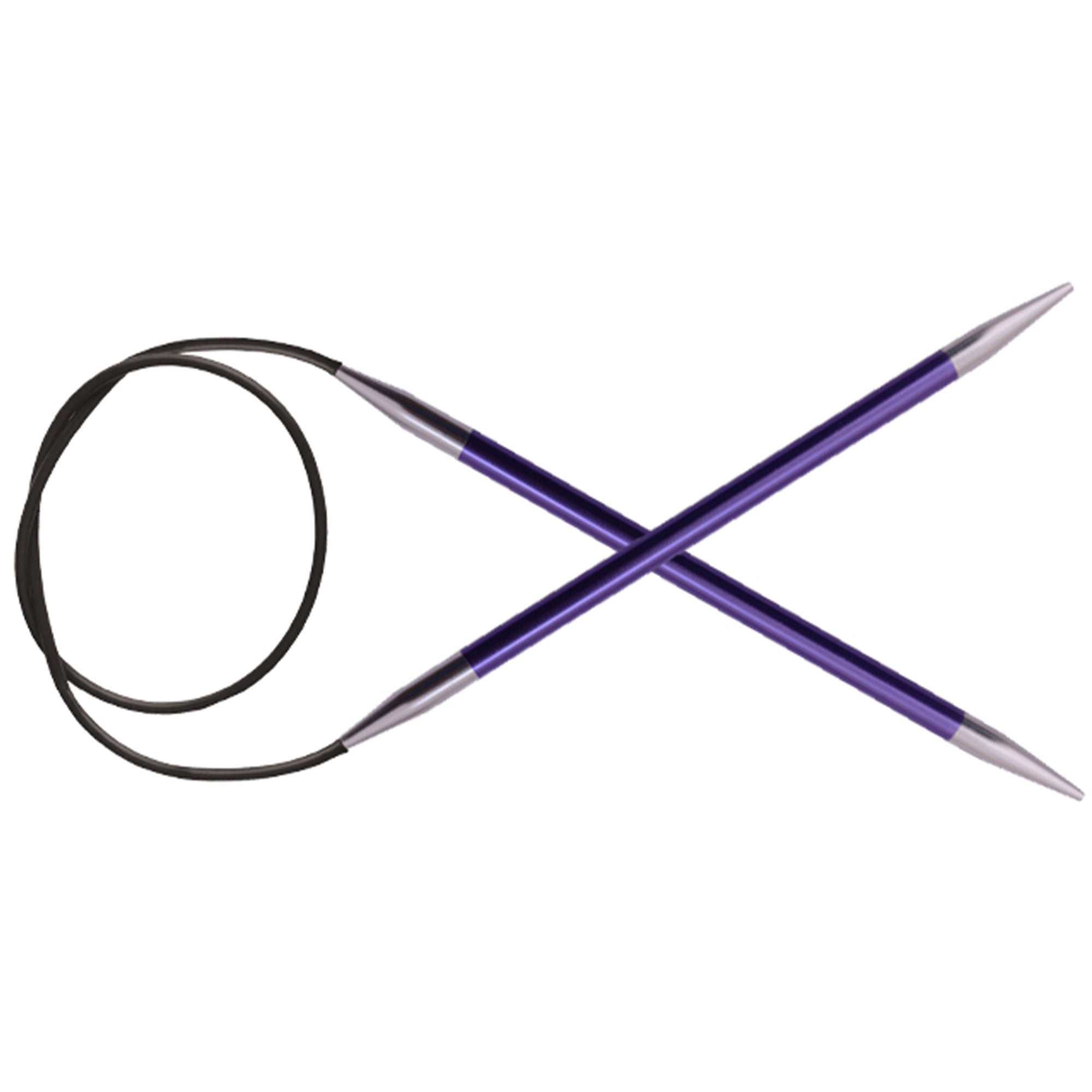 KnitPro Zing Fixed Circular Needles - US 5 (3.75mm) - 16" Amethyst - Zoom Image