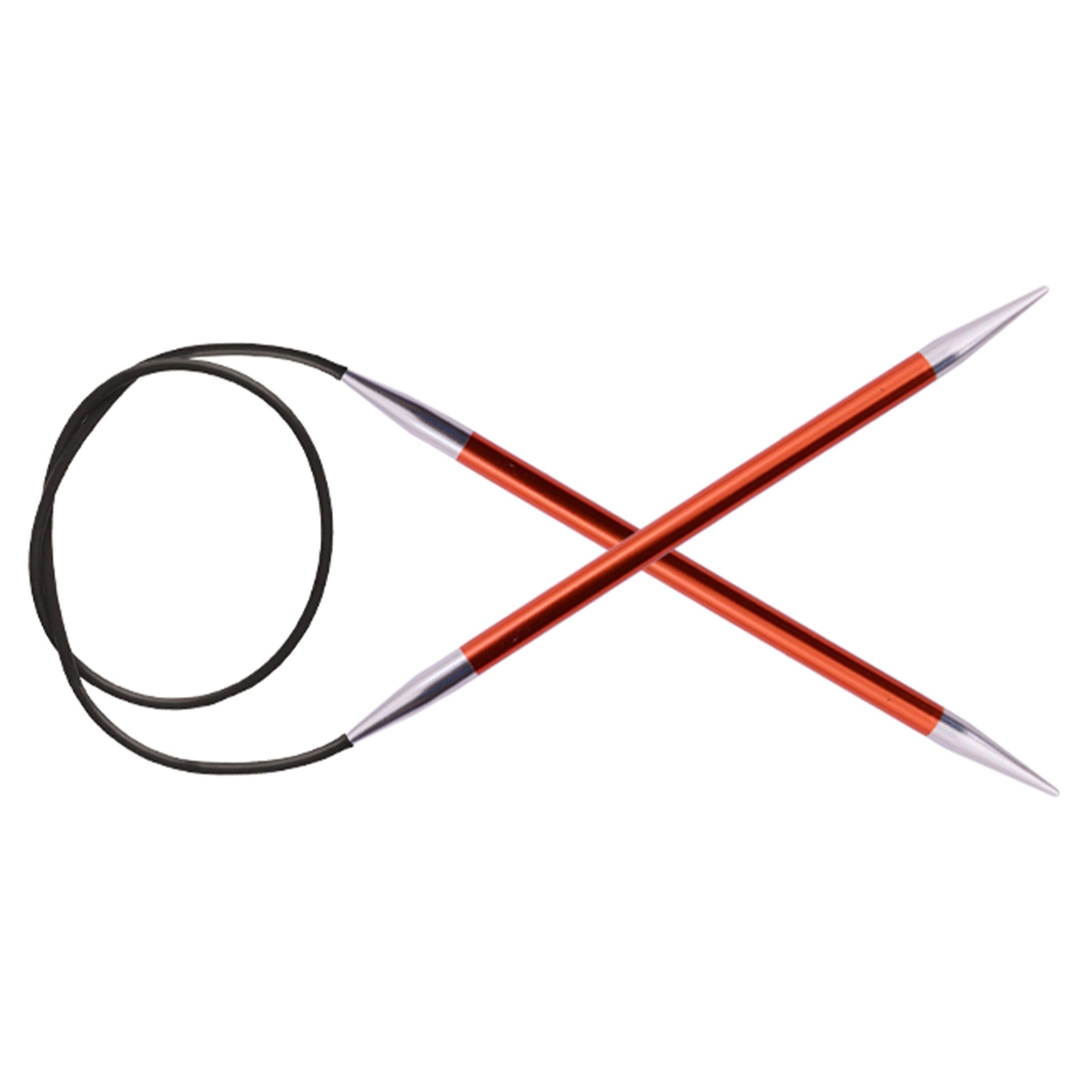 KnitPro Zing Fixed Circular Needles - US 1.5 (2.5mm) - 24" Garnet - Zoom Image