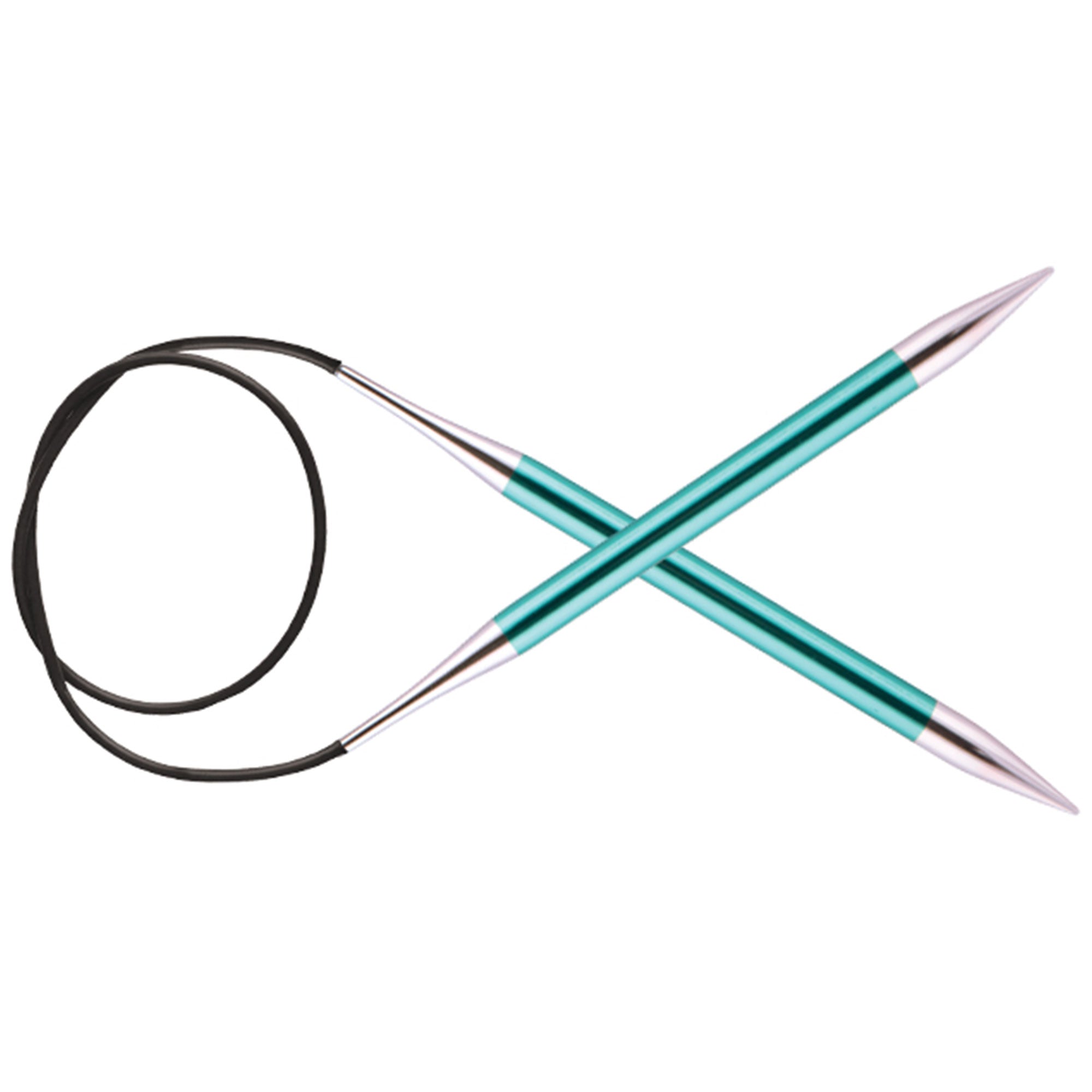 KnitPro Zing Fixed Circular Needles - US 11 (8.0mm) - 24" Emerald - Zoom Image