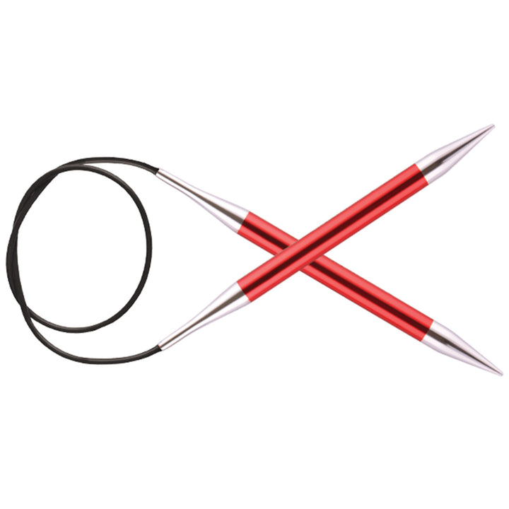 KnitPro Zing Fixed Circular Needles - US 13 (9.0mm) - 24" Garnet - Zoom Image