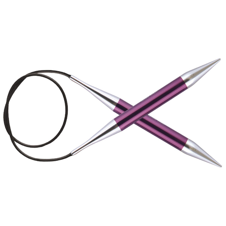 KnitPro Zing Fixed Circular Needles - US 17 (12.0mm) - 24" Purple Velvet - Extra Image