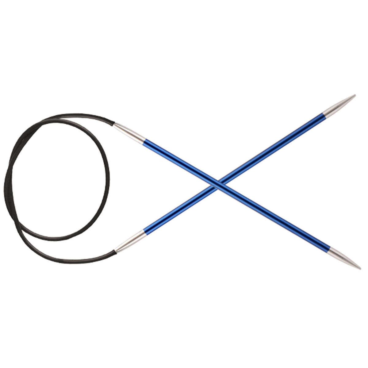 KnitPro Zing Fixed Circular Needles - US 6 (4.0mm) - 32" Sapphire - Extra Image