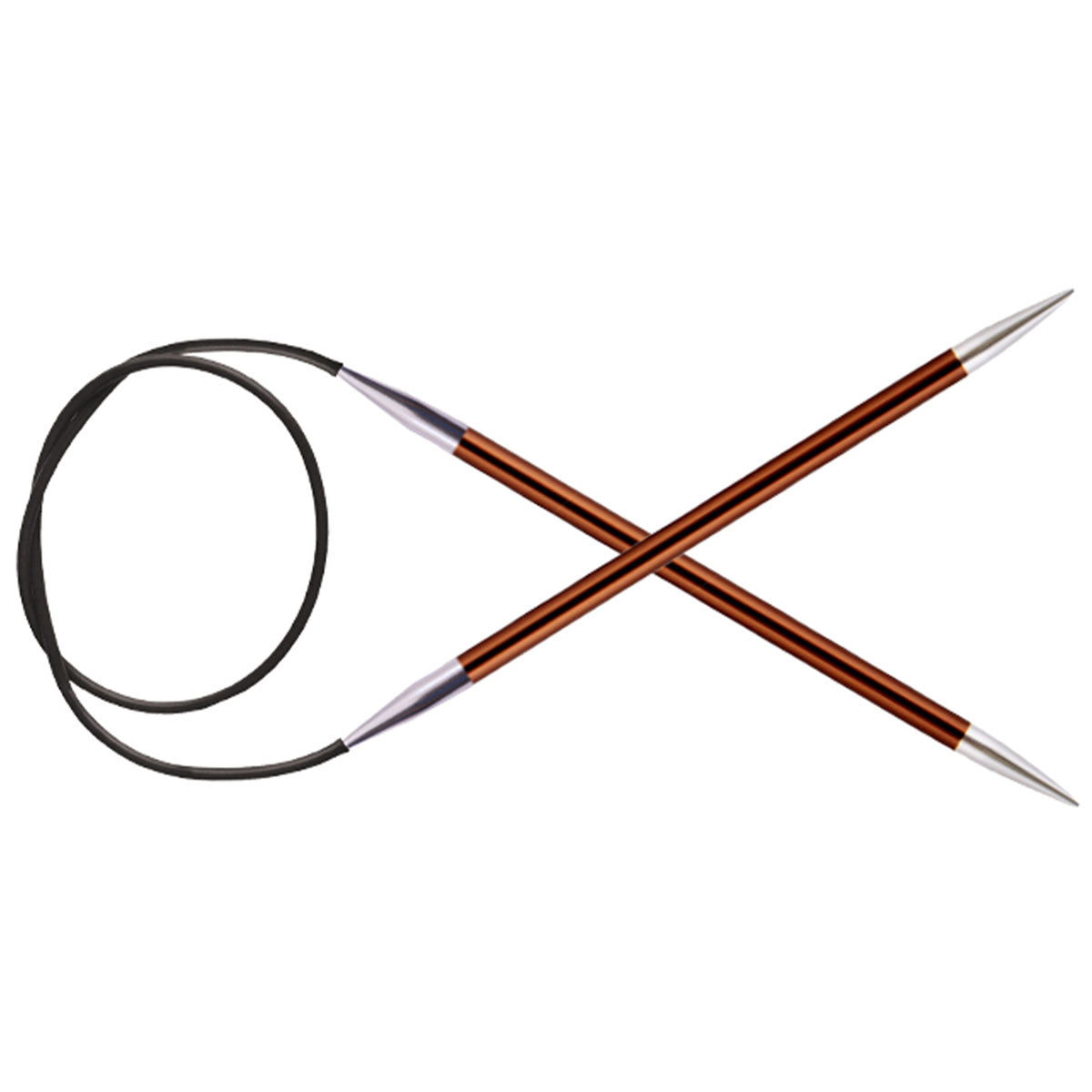 KnitPro Zing Fixed Circular Needles - US 9 (5.5mm) - 32" Sienna - Extra Image