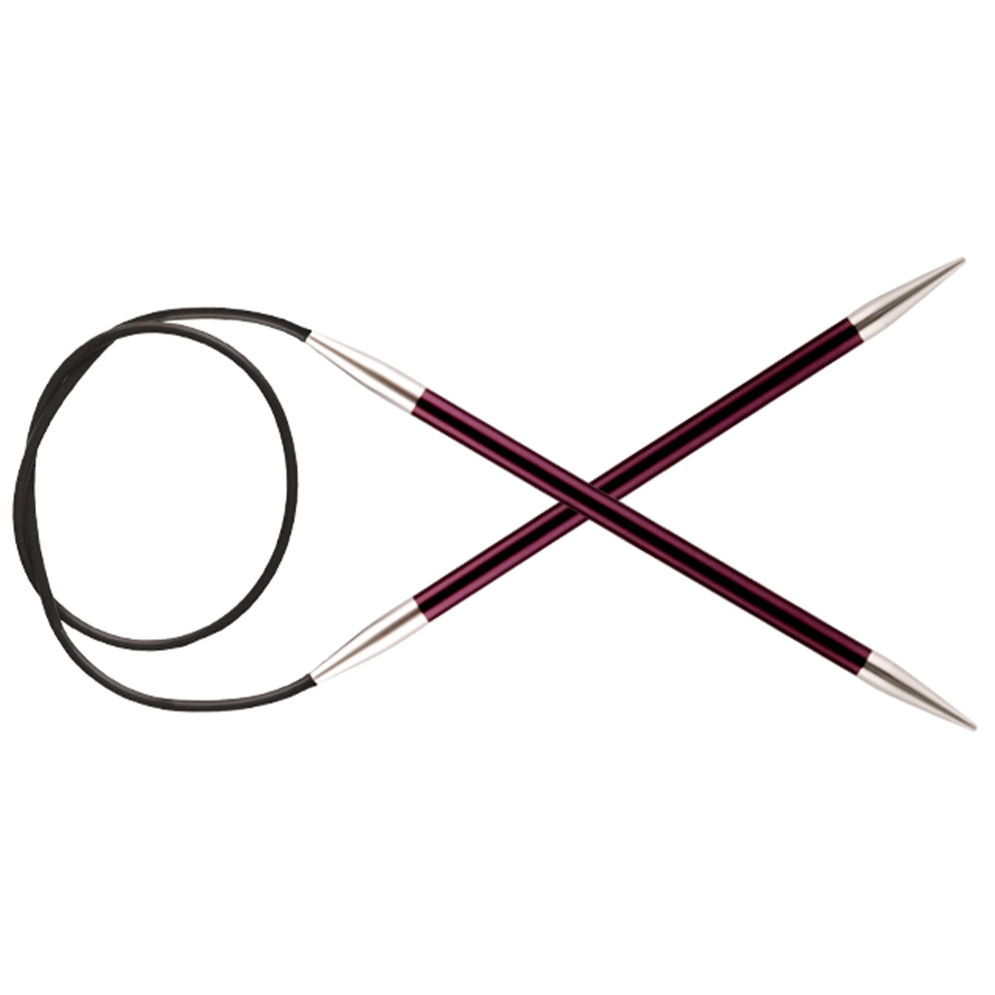 KnitPro Zing Fixed Circular Needles - US 10 (6.0mm) - 32" Purple Velvet - Zoom Image