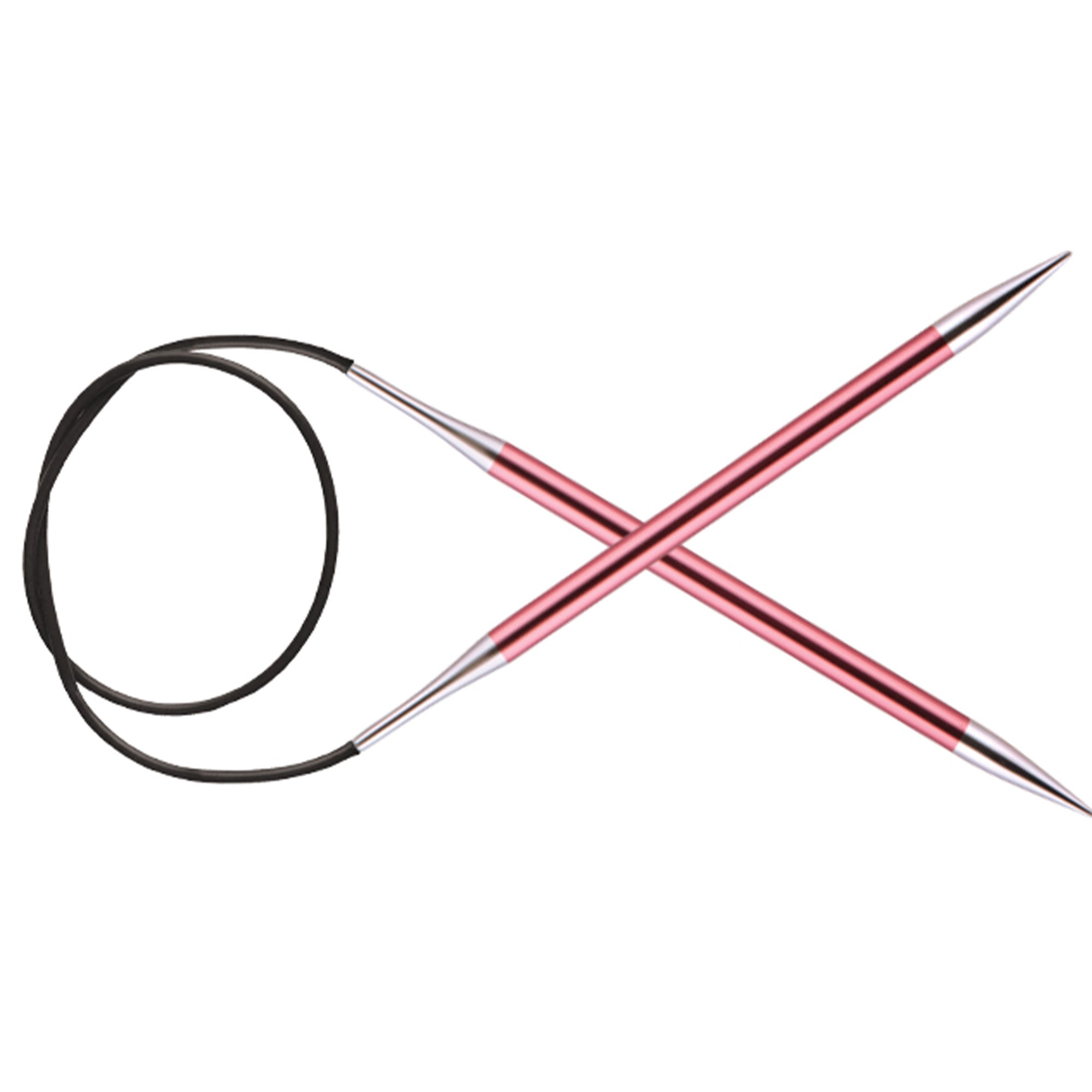 KnitPro Zing Fixed Circular Needles - US 10.5 (6.5mm) - 32" Coral - Zoom Image