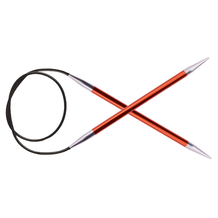 KnitPro Zing Fixed Circular Needles - US 1.5 (2.5mm) - 40" Garnet - Extra Image