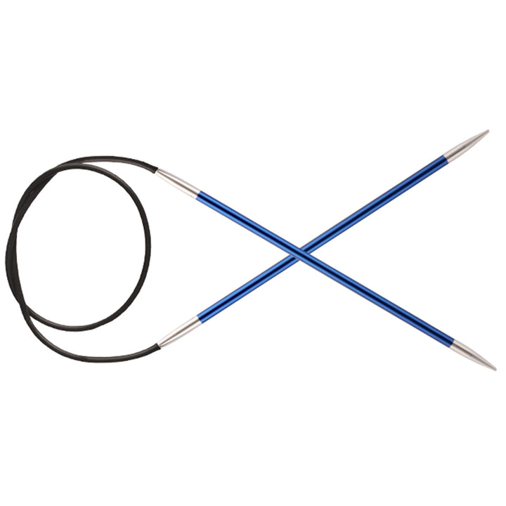 KnitPro Zing Fixed Circular Needles - US 6 (4.0mm) - 9" Sapphire - Extra Image