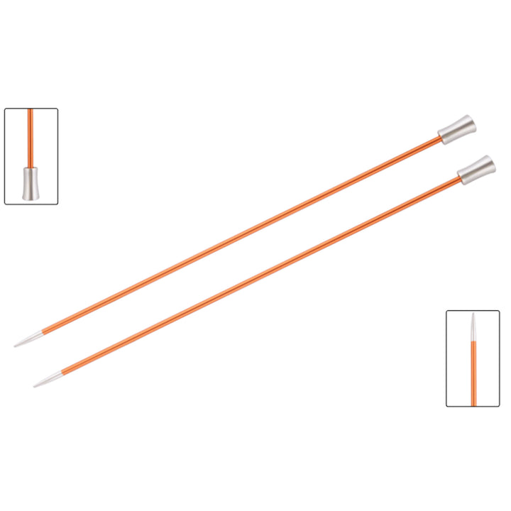 KnitPro Zing Single Pointed Needles - US 2 (2.75mm) - 10" Carnelian - Zoom Image