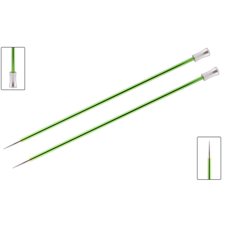 KnitPro Zing Single Pointed Needles - US 4 (3.5mm) - 10" Chrysolite - Extra Image