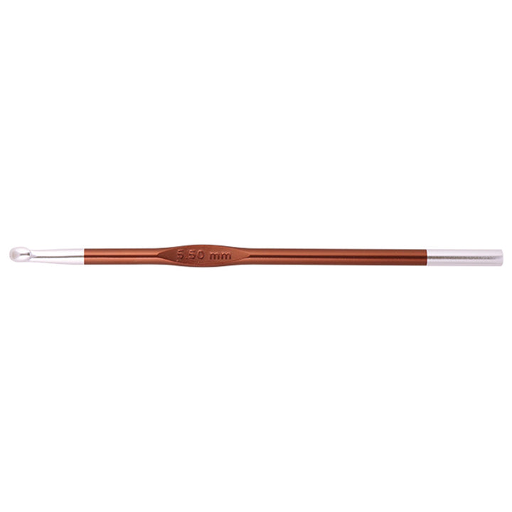 KnitPro Zing Single End Crochet Hooks - 5.50mm (I) Sienna - Extra Image