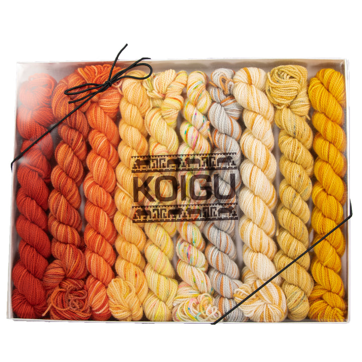 Koigu Pencil Box Yarn - Venation Shawl - Sunflower Sky - Zoom Image