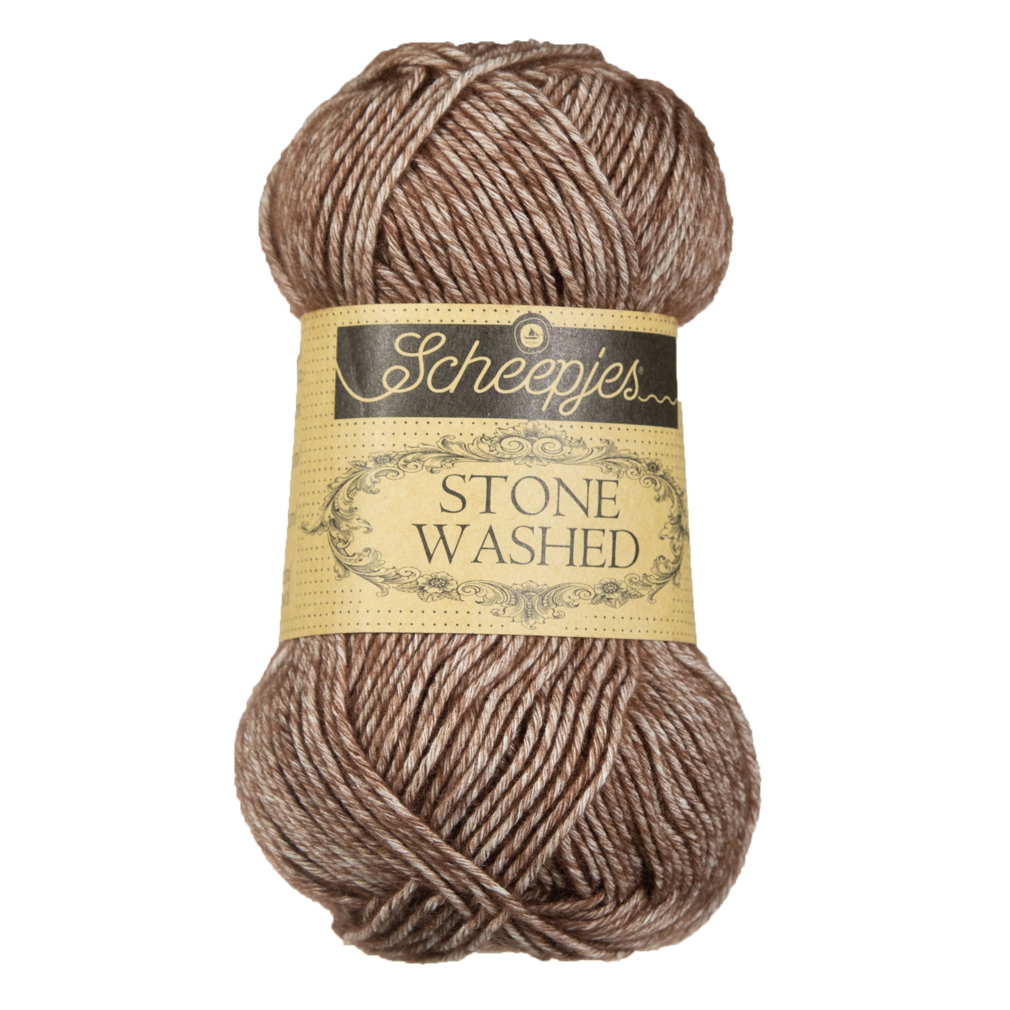 Scheepjes Stone Washed Yarn - 822 Brown Agate - Zoom Image