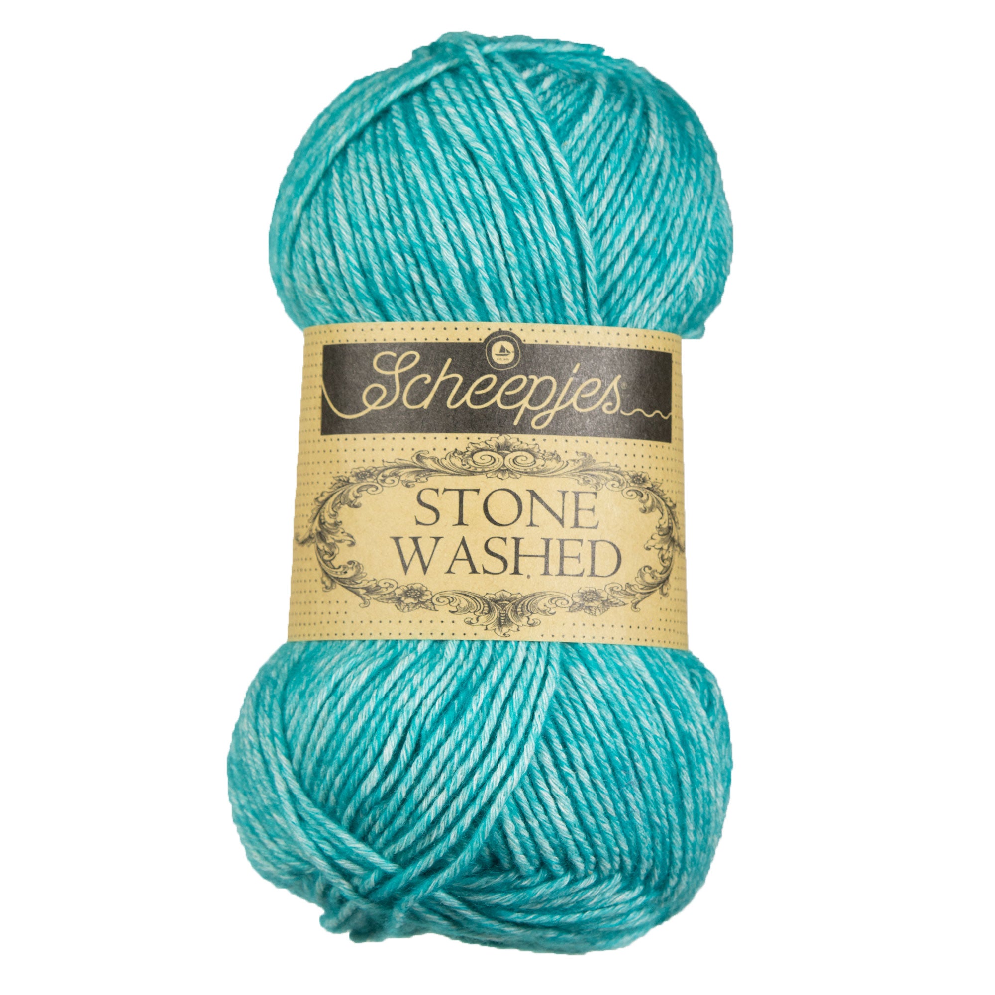 Scheepjes Stone Washed Yarn - 824 Turquoise - Zoom Image
