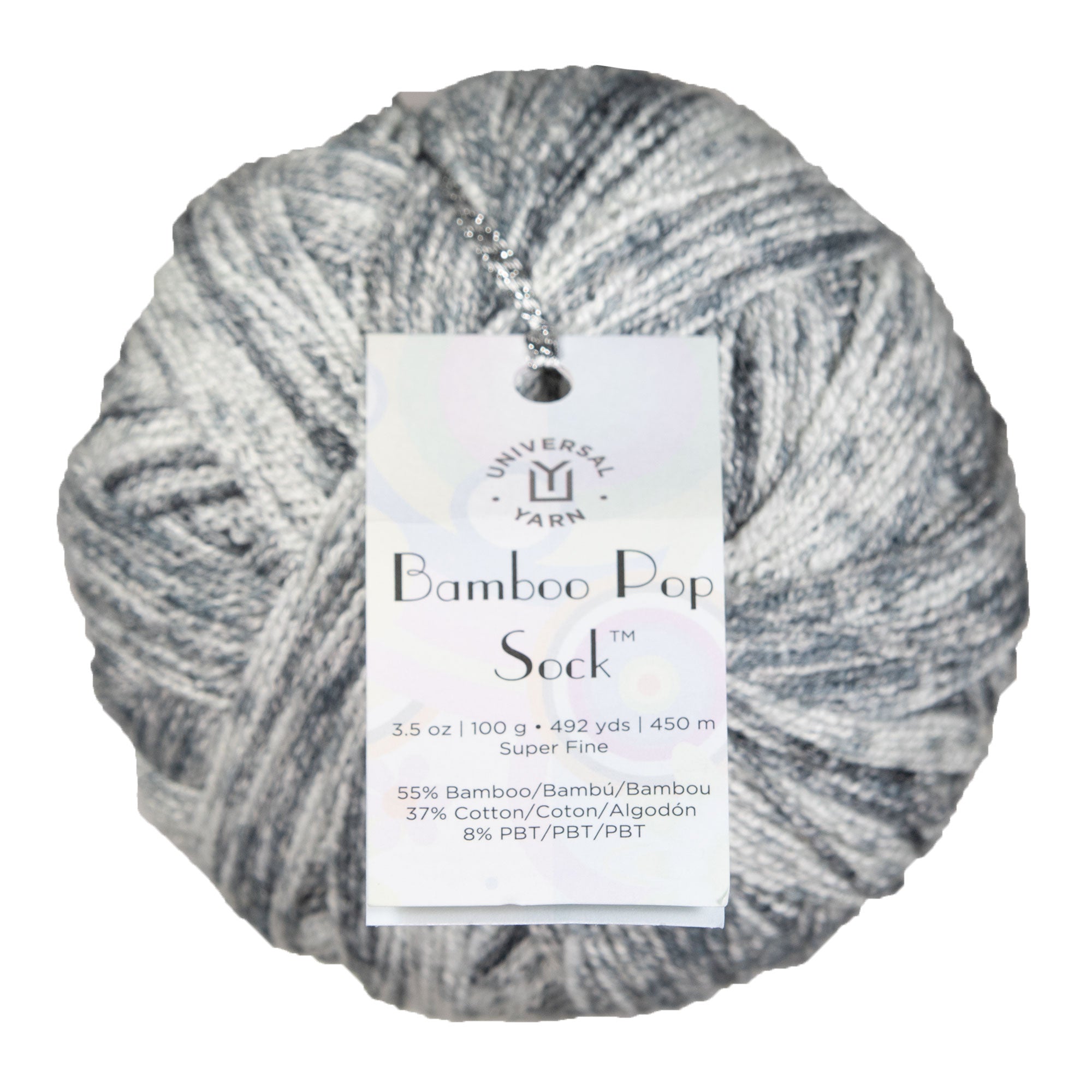 Universal Yarn Bamboo Pop Socks Yarn - 401 Overcast - Zoom Image