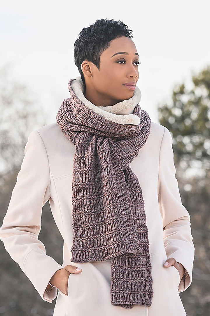 Blue Sky Fibers Traveler's Series Patterns - Ramsey Ribbed Scarf - PDF Download - Extra Image