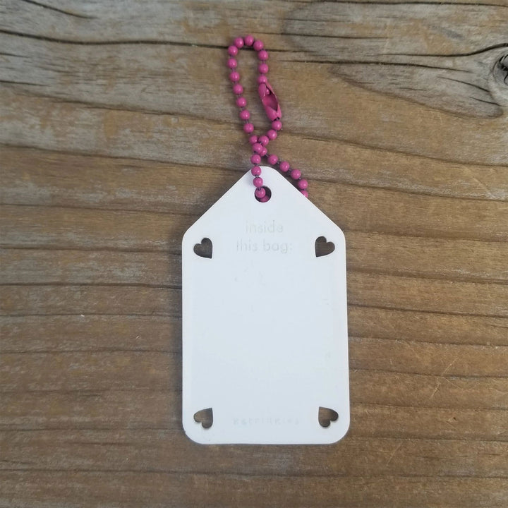 Katrinkles Write On/ Wipe Off Project Tags - White Tag- Pink Chain - Extra Image