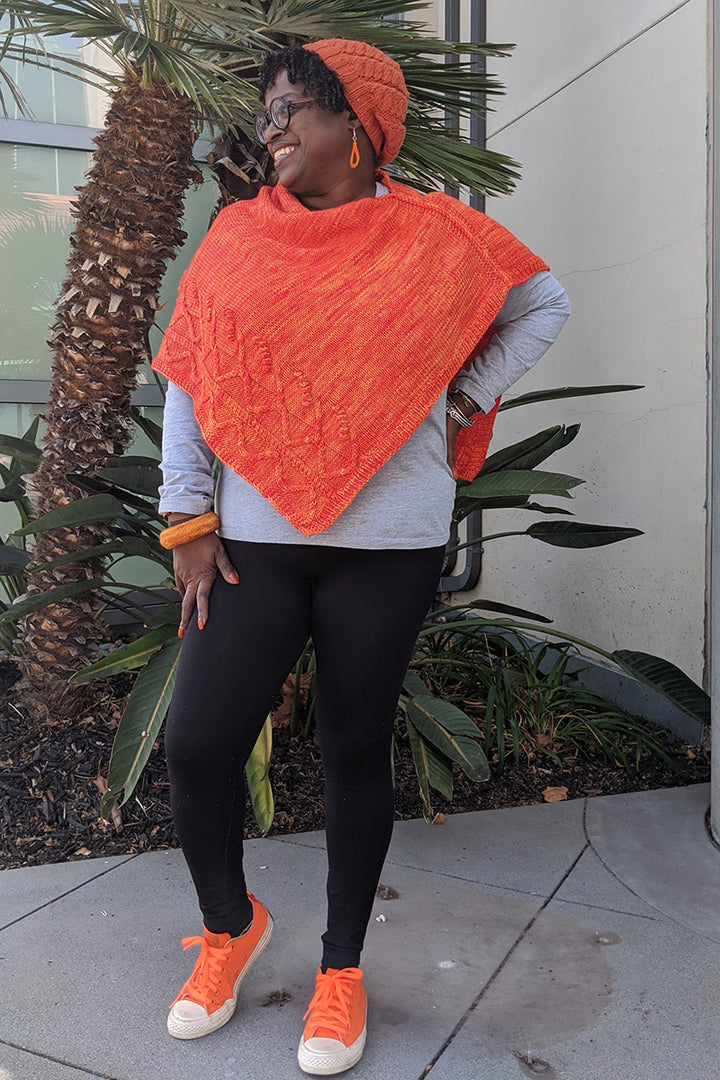 Jimmy Beans Wool PDF Patterns - Orange Love Poncho - PDF Download - Extra Image