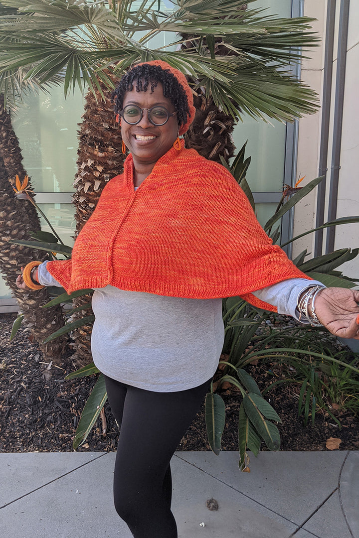 Jimmy Beans Wool PDF Patterns - Orange Love Poncho - PDF Download - Extra Image