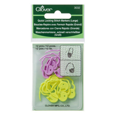 Clover Stitch Markers - Quick Locking Stitch Markers (Large) - Zoom Image