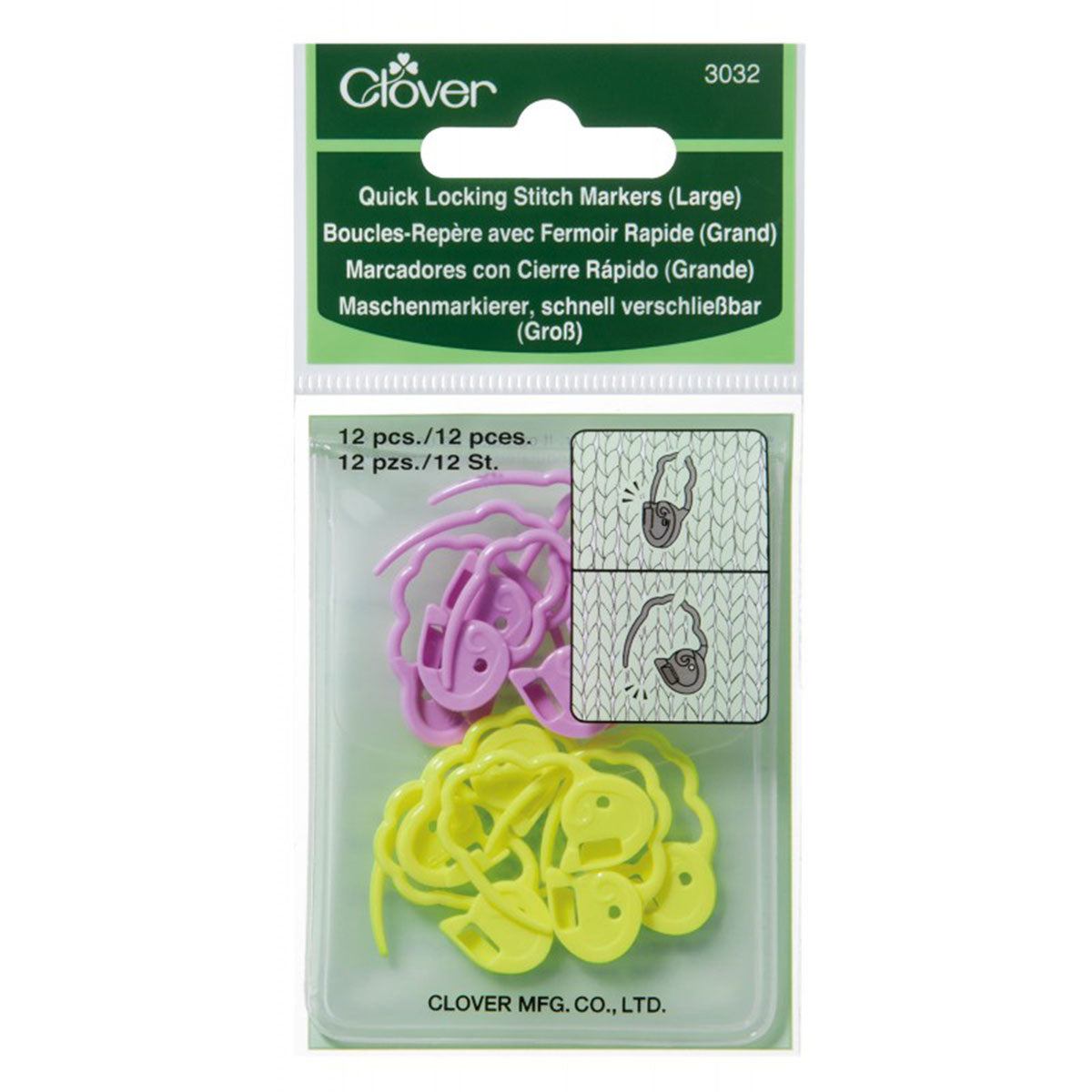 Clover Stitch Markers - Quick Locking Stitch Markers (Large) - Extra Image