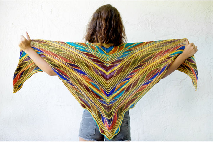 Urth Yarns Uneek Fingering and Cascade Heritage Butterfly/Papillon Shawl Kit - Extra Image