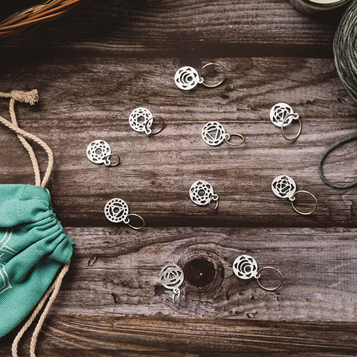 KnitPro Mindful Collection Accessories - Mindful Sterling Stitch Markers - Extra Image