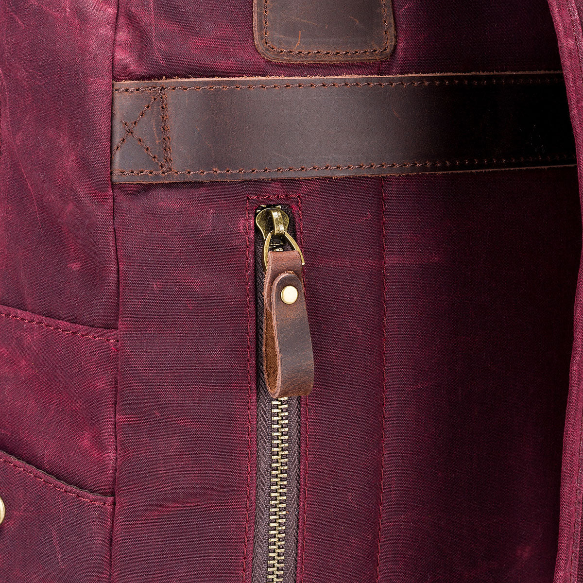 della Q Maker's Canvas Backpack - Red - Extra Image
