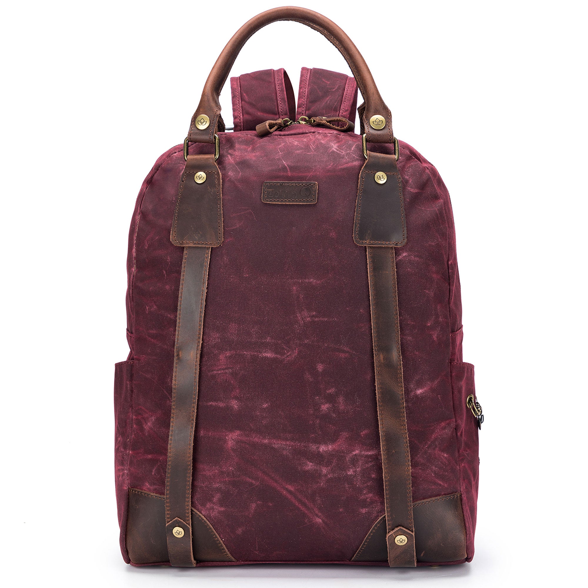 della Q Maker's Canvas Backpack - Red - Zoom Image