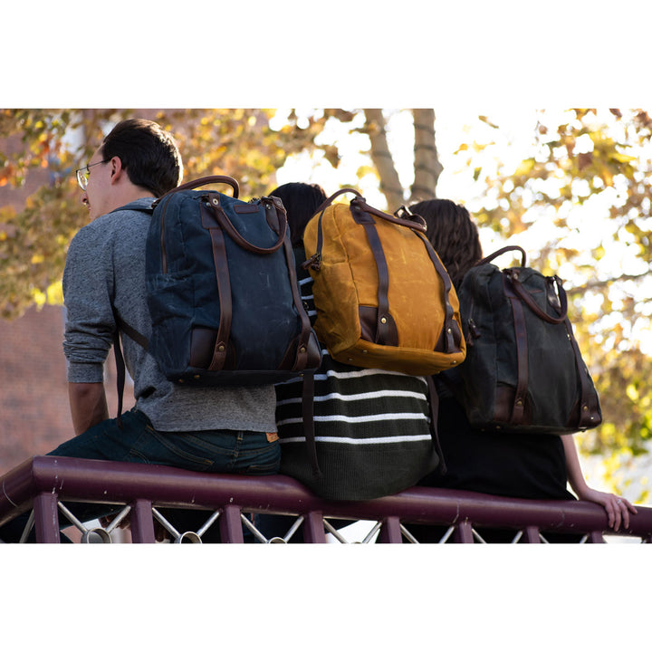 della Q Maker's Canvas Backpack - Olive - Extra Image