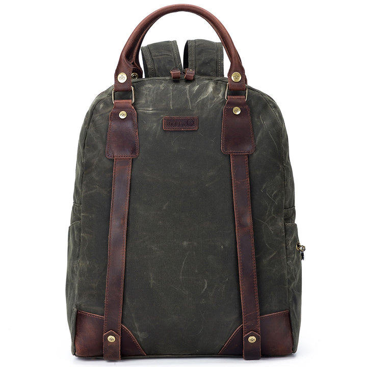 della Q Maker's Canvas Backpack - Olive - Extra Image