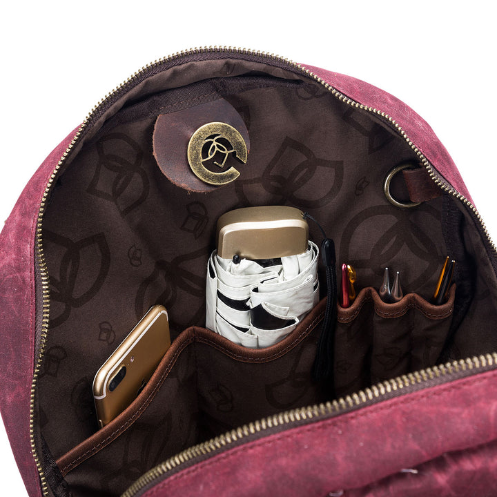 della Q Maker's Canvas Backpack - Olive - Extra Image