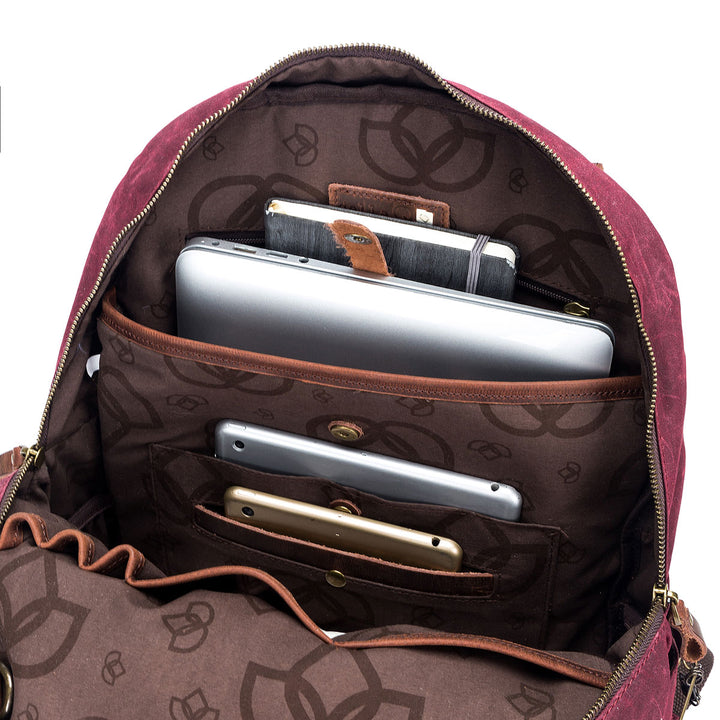 della Q Maker's Canvas Backpack - Olive - Extra Image