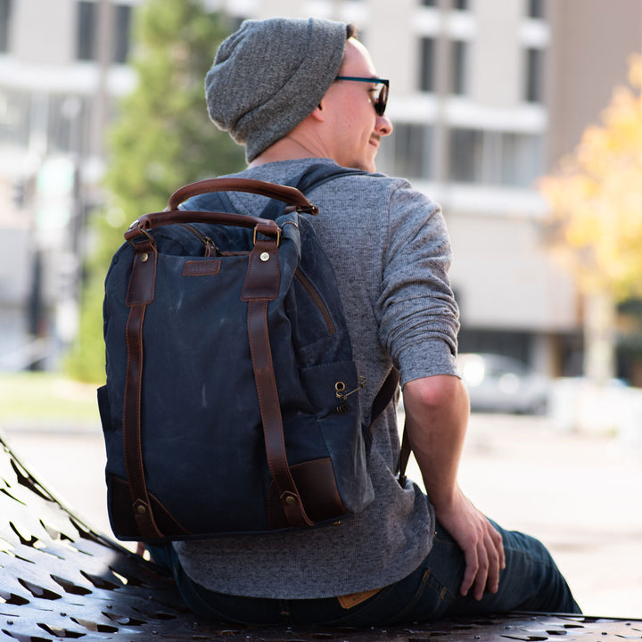 della Q Maker's Canvas Backpack - Olive - Extra Image