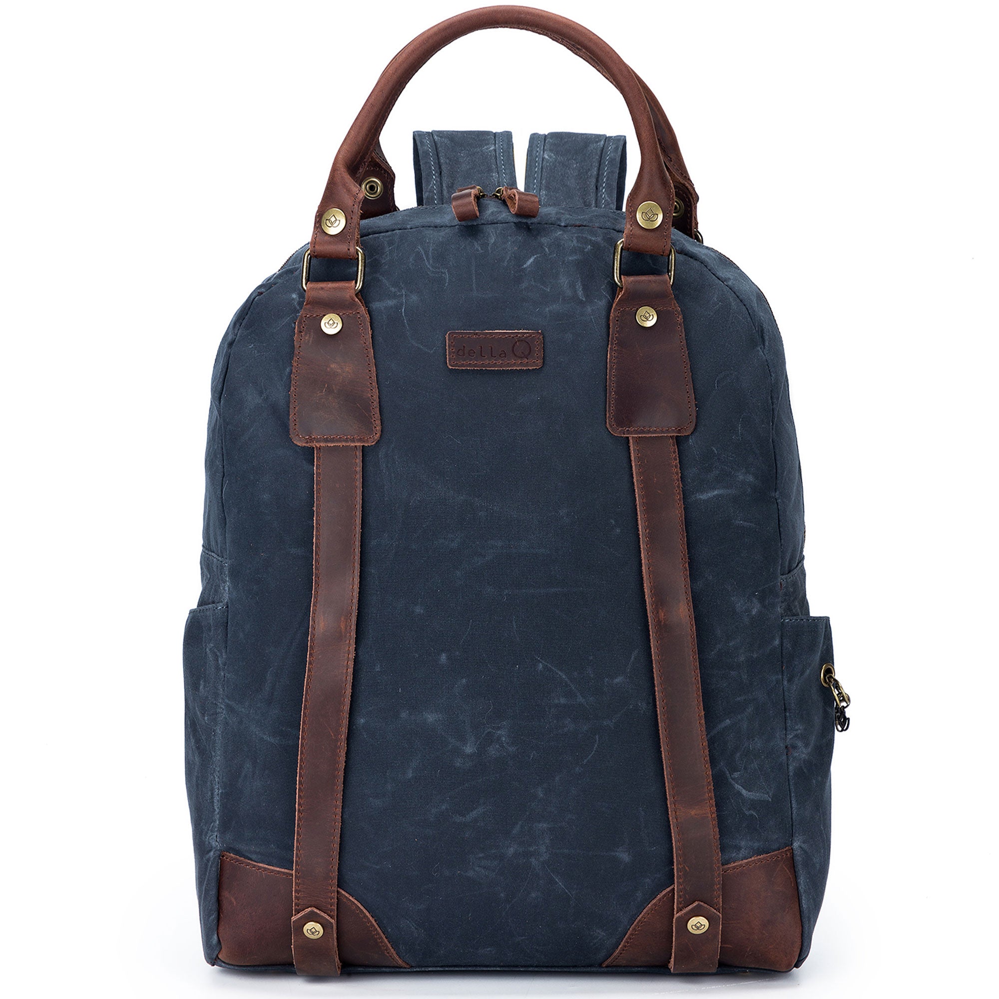 della Q Maker's Canvas Backpack - Blue - Zoom Image