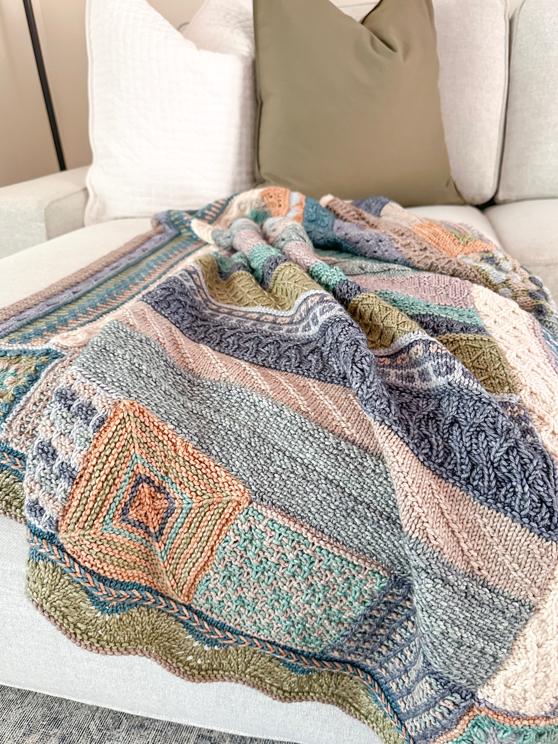 Jimmy Beans Wool 2025 Knit Blanket Club Kits - Beanstalk Worsted - Beachy Keen