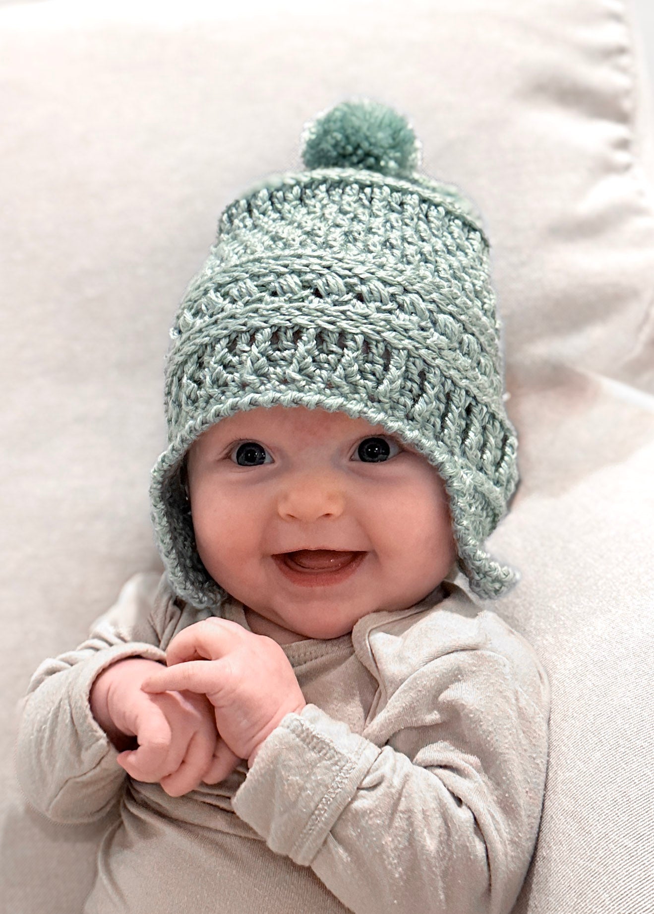 Jimmy Beans Wool Patterns - Bunny Hop Hat and Booties - PDF Download