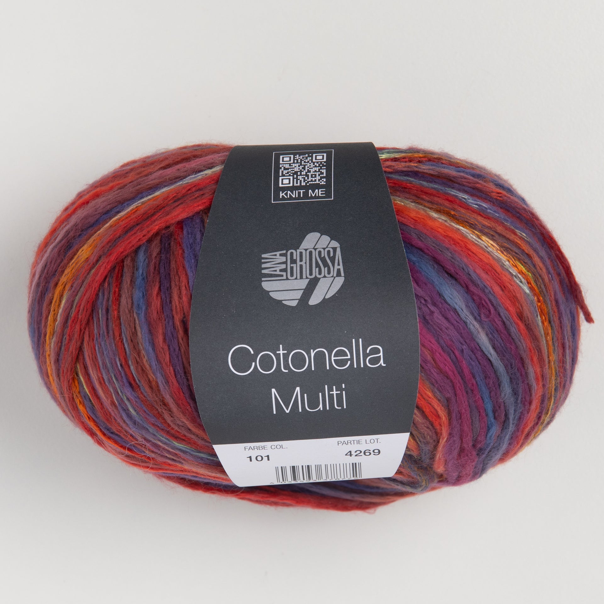 Lana Grossa Cotonella Multi - 101 Dark Red/Blue/Yellow/Orange