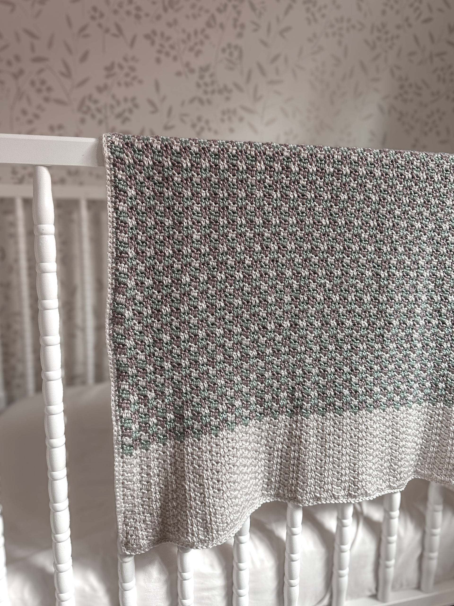 Jimmy Beans Wool Patterns - Pea Pod Plaid Baby Blanket - PDF Download